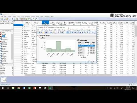JMP Tutorial for Statistics I: Part 1