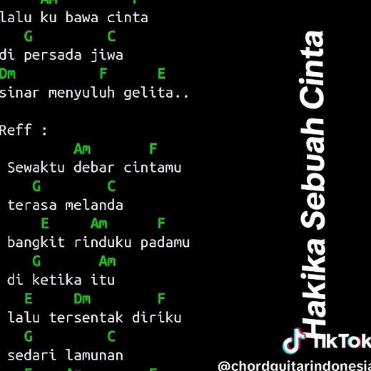 Hakikat Sebuah Cinta: Chord dan Lirik