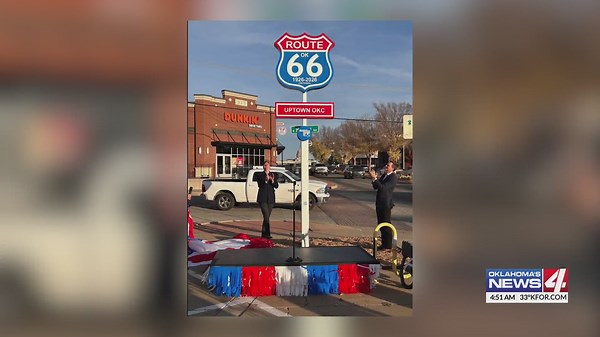 Centennial Route 66 sign unveiled along NW 23rd