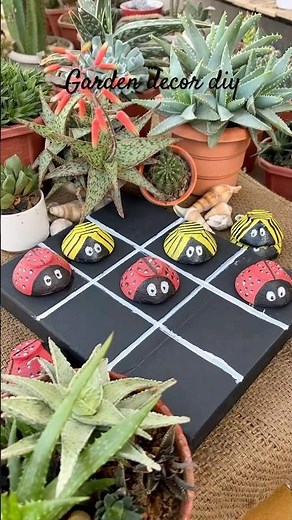 Garden diy tic-toc-toe . #gardendecor #diy #gardening #garden#shorts #ytshorts