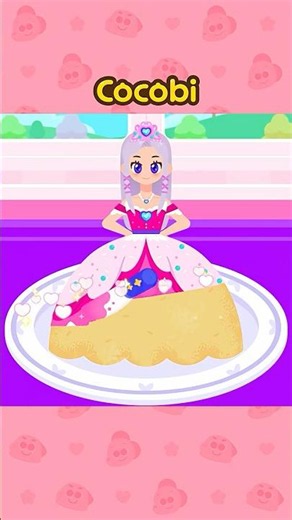¡Vamos a hacer un pastel de princesa!👑🎮 #Shorts #forKids #Cocobi