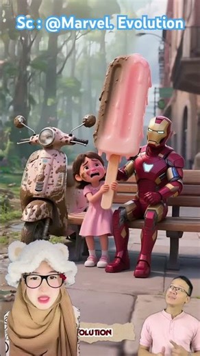 IRON MAN MERAH MAU AMBIL ESKRIM PINK 😳‼️ @Marvel. Evolution