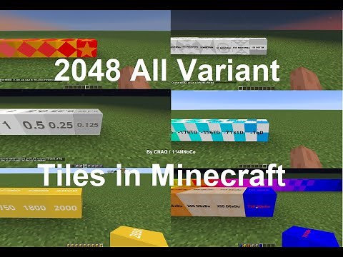 2048 All Variant Tiles in Minecraft