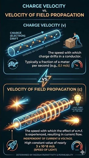 Electric field propagation #EnggQuiz #engineeringmcq #shorts #viral #electrical #mcq #exam #diploma