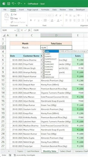 Auto Calculate Monthly Sales in Excel with SUMPRODUCT + TEXT Formula 📊