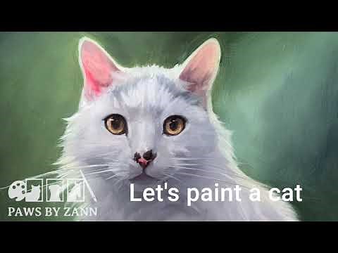 How to Paint a White Cat - Start to Finish Oil Painting