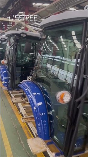 What does a tractor cab production line look like?