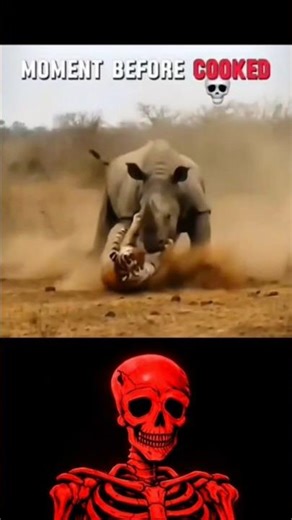 ELEPHANT VS RHINO #elephant#rhino#viral #viralshort #cooked elephant #viralvideo