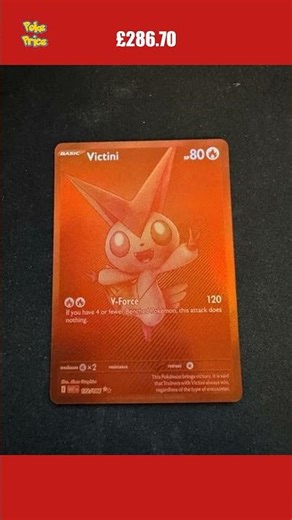 😳 Victini SOLD £286.70 on eBay UK! 🚀 #pokemoncards