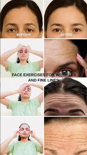 Face exercises for wrinkles and fine lines #faceyoga