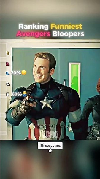 Ranking Funniest Avengers Bloopers Saved the best for last 🤣 #avengers #shorts #ranking #marvel#mcu