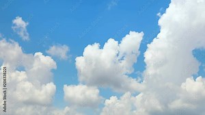 Lofty Clouds Loop - 60 second looping footage with time lapse feel