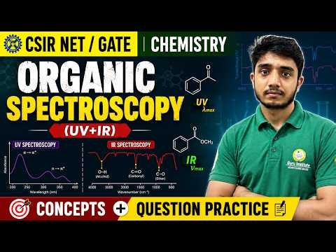 CSIR NET / GATE Chemistry | Organic Spectroscopy (UV + IR) | Complete Concepts & Questions
