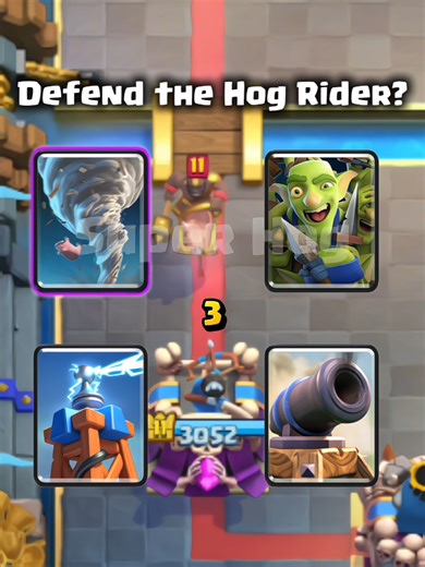 Defend This Hog Rider in Clash Royale Gameplay