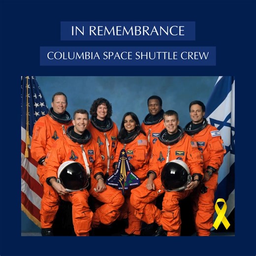 WE REMEMBER CDR Laurel Clark, US Navy, and her fellow crew members who lost their lives on February 1, 2003 aboard the Columbia space shuttle. "The Columbia STS-107 mission lifted off on January 16, 2003, for a 17-day science mission featuring numerous microgravity experiments. Upon reentering the atmosphere on February 1, 2003, the Columbia orbiter suffered a catastrophic failure due to a breach that occurred during launch when falling foam from the External Tank struck the Reinforced Carbon Ca
