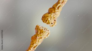 neurotransmitter release mechanisms. Neurotransmitters are packaged into synaptic vesicles transmit signals from a neuron to a target cell across a synapse. opioids, Acetylcholine release, 3d render