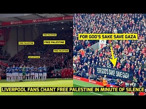 ❤️🇵🇸 Liverpool Fans Ruin a minute of Silence for Israel and Chant Free Palestine