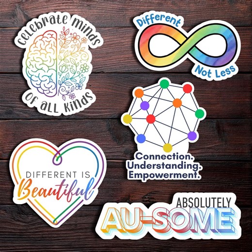 Autism Acceptance Stickers – Waterproof Vinyl Matte Lamined Decal - Neurodivergent Waterbottle & Laptop Sticker - Etsy