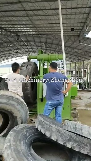 Large Scrap Tyre Cutting Machine OTR Tire Cutter