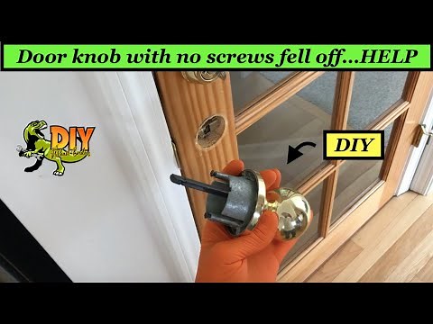 Door knob with no screws loose or fell off - DIY fix!