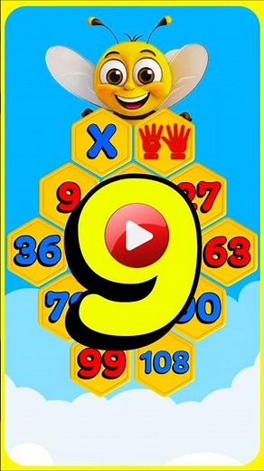 Math Bee 🐝 Step Counting by 9s | Fun Counting Song for Kids