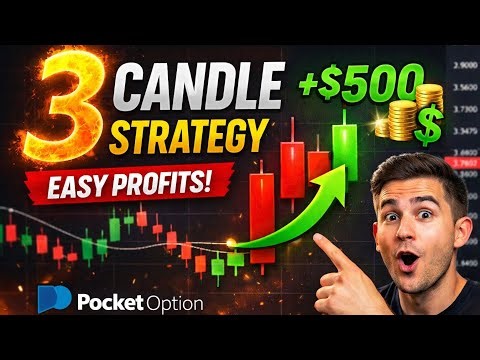 Pocket Option Strategy 2026 🔥 | 3 Candle Pattern + Risk Management