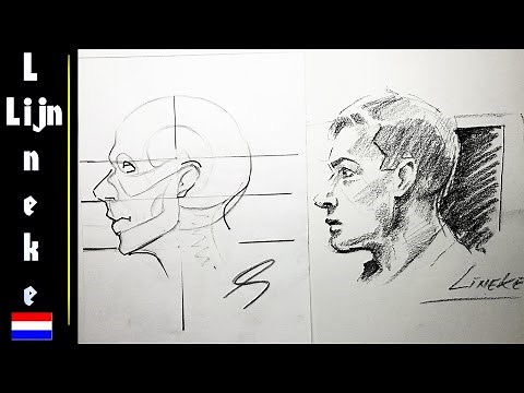 GEZICHT tekenen van de zijkant- Deel 2 Profiel Man
