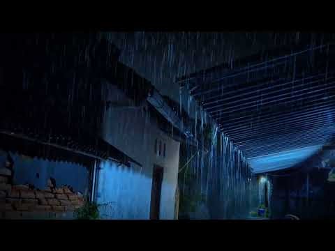 11 Hours of Heavy Night Rain Sounds 🌧️ Deep Sleep, Relax & Study