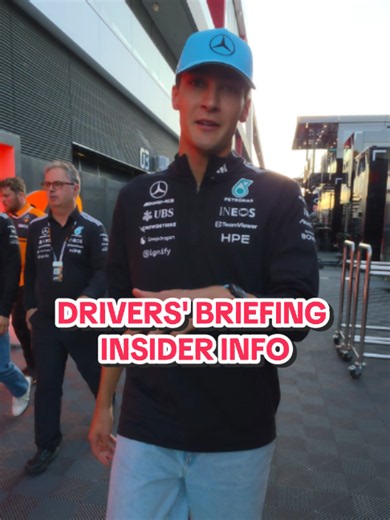 The real reason why they have drivers’ briefing every Friday 😆 #formula1 #mercedesf1 #GeorgeRussell