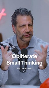 Say this out loud, I give up small thinking I let go of a small god I smash the idol of a small god And I embrace the God who is bigger than the universe Say that, I embrace I believe in the God who is bigger than the universe Say this out loud I agree with God's way of looking at things I learn God's language Say that out loud, I decide to think bigger and bigger every day and to ask for things God said I could ask for Say that, I am going to ask big because God said to Say this also, I accept 