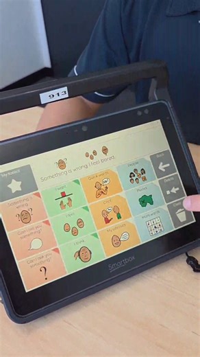 AAC can be more than just communication 💬 For this teenage client, we added music to boost motivation and engagement 🎶 Our speechie also set up simple messages like “something is wrong” or “I feel bored”, because communication should feel natural and relatable. Here’s to a New Year full of expression, connection, and finding your voice! Device & program by Smartbox AAC | LifeTec Australia
