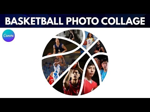 How to Make a Basketball Photo Collage in Canva | Sports Template Tutorial