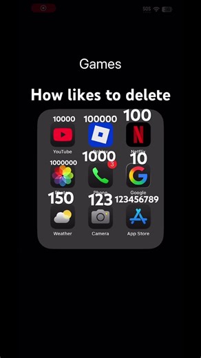 Thts how much likes to delete each app