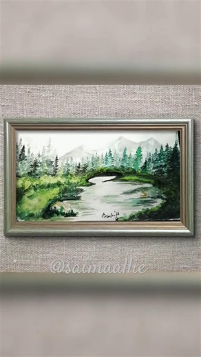 Water Painting | Water Acrylic Painting Tutorial | naturalistic | @saimaallie