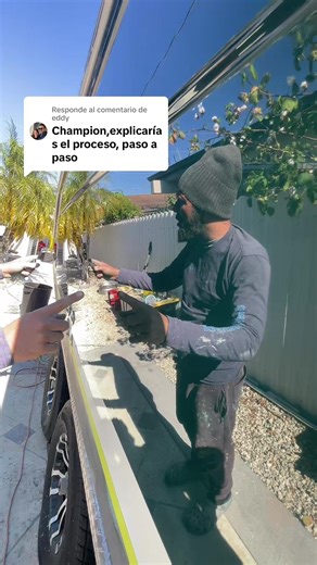 Respuesta a @eddy removiendo oxidación en gelcoat-lijado y pulido#boating #detailing #boat @Batistas