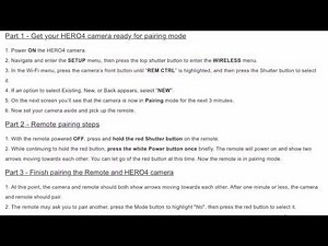 Genuine GoPro Wi-Fi Control Remote WiFi ARMTE-001 hero 5, 4 / 3+ / 3 / 2+ +Cable