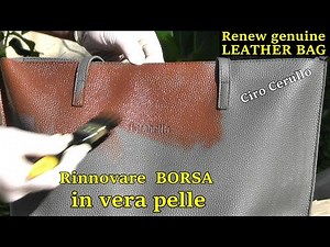 How to RENEW an Old Genuine Leather Bag. How to REGENERATE an old BAG. Rafiol