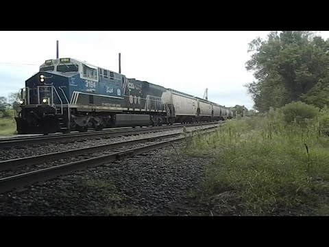 CSX 3194 "Spirit of Our Law Enforcement" Leads Grain Train With CSX 1776 - 10/06/2025