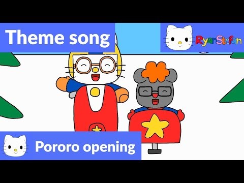 Pororo the little penguin theme song with Ryan stefan and Friends