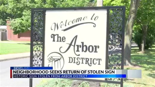 Arbor District neighbors seek return of stolen sign