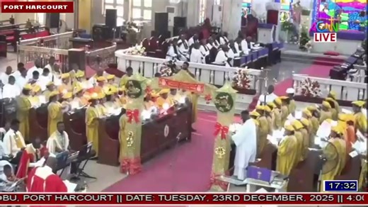 2025 CHRISTMAS CAROL|| DIOCESE OF NIGER DELTA NORTH THEME: GLORY TO GOD IN THE HIGHEST AND ON EARTH PEACE || LUKE 2:14 VENUE: CATHEDRAL CHURCH OF ST. PAUL, DIOBU, PORT HARCOURT DATE: TUESDAY, 23RD DECEMBER, 2025 || 4:00PM HOST: THE RT. REV'D WISDOM BUDU IHUNWO || BISHOP, DIOCESE OF NIGER DELTA NORTH To watch us, buy any FREE-TO-AIR decoder with a Dish and tune to Frequency 12562H on Satellite Intelsat 20 Symbol Rate 30.000, FEC 5/6, Orbital Position 68.5° East. For Sponsorship, Event Coverage & 