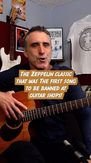 Stairway to Heaven is the ultimate forbidden guitar riff that was so overplayed some guitar shops banned it! #guitarlesson #stairwaytoheaven #guitartabs | Anthony Parker and the Near Life Experience
