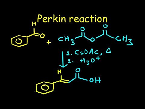 Perkin reaction | Complete reaction mechanism | Perkin condensation reaction