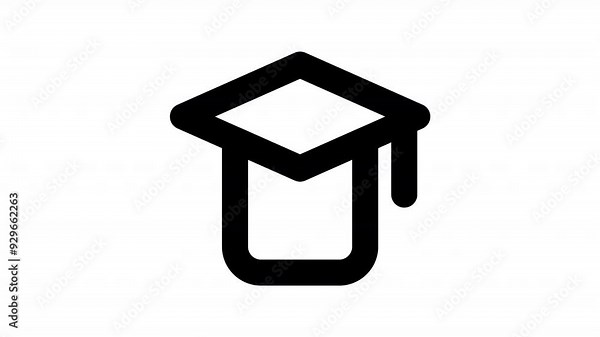Graduation cap motion icon. which can be used for various purposes such as websites, mobile apps, presentation and others.