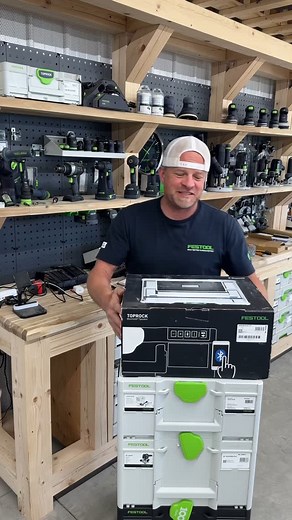 Dustin Mitchell | Picked up a second @festoolcanada TOPROCK so I could pair them together to get stereo sound in the shop! | Instagram