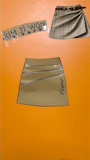 A-Line Mini Skirt Front Pattern Making Tutorial ✨🪡 #sewing #diy #sewingtutorial #pattern #fashion