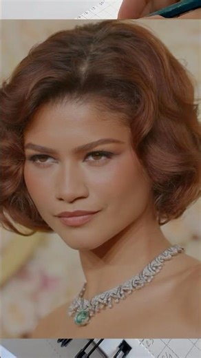 Zendaya’s face challenge #zendaya #trendingsong #trendsetter #sketch #drawing