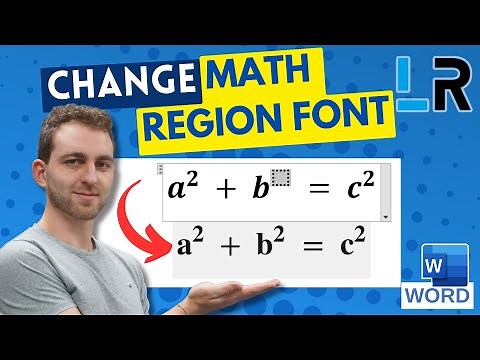 MS Word: Change math region font ✅ 1 MINUTE