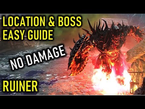 LORDS OF THE FALLEN | RUINER EASY BOSS GUIDE & LOCATION | NO DAMAGE | POISON & BLEED BUILD