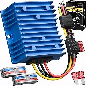 Amazon.com: 10L0L Golf Cart Voltage Reducer 36V 48V to 12V 30A 350W, Universal DC Step Down Converter, Regulator,Transformer for Yamaha EZGO Club Car（Blue） : Sports & Outdoors